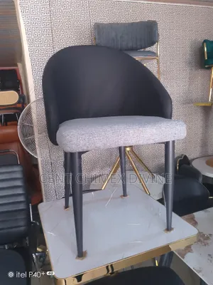 Leather Back Fabric Seat Chair Standard Quality