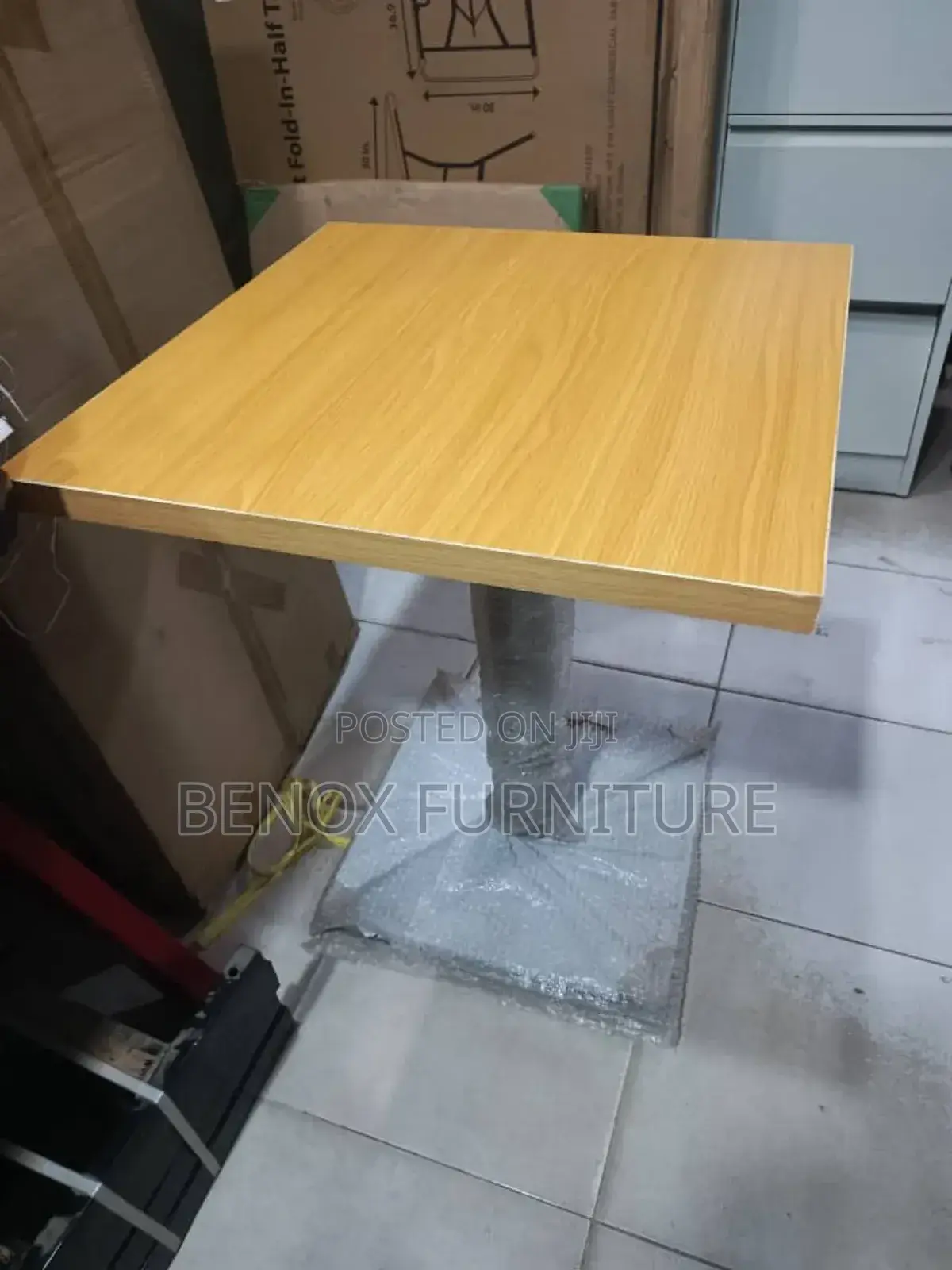 Canteen Table With Metal Base