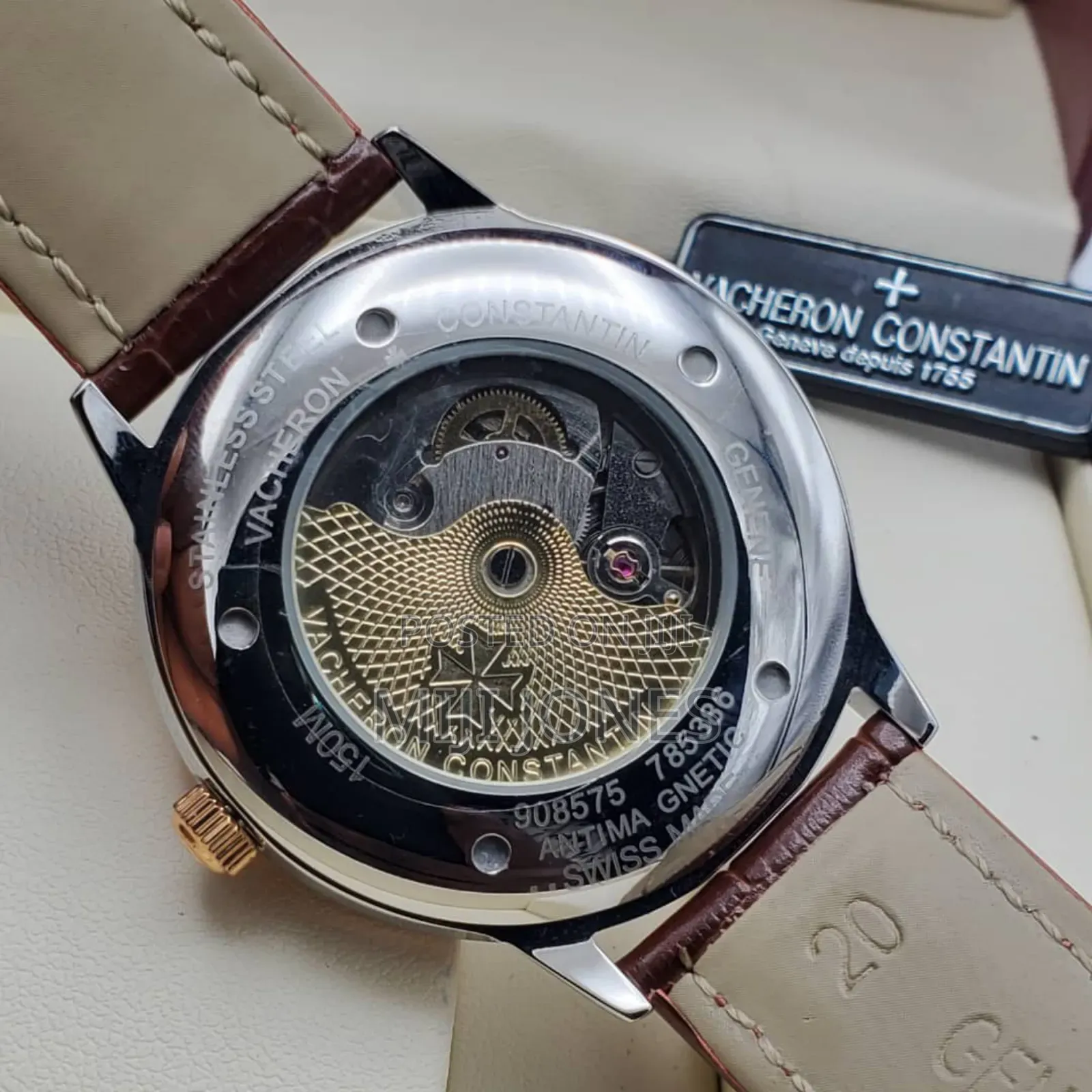Vacheron Constantin Watch - Leather Strap, Date Display, Automatic