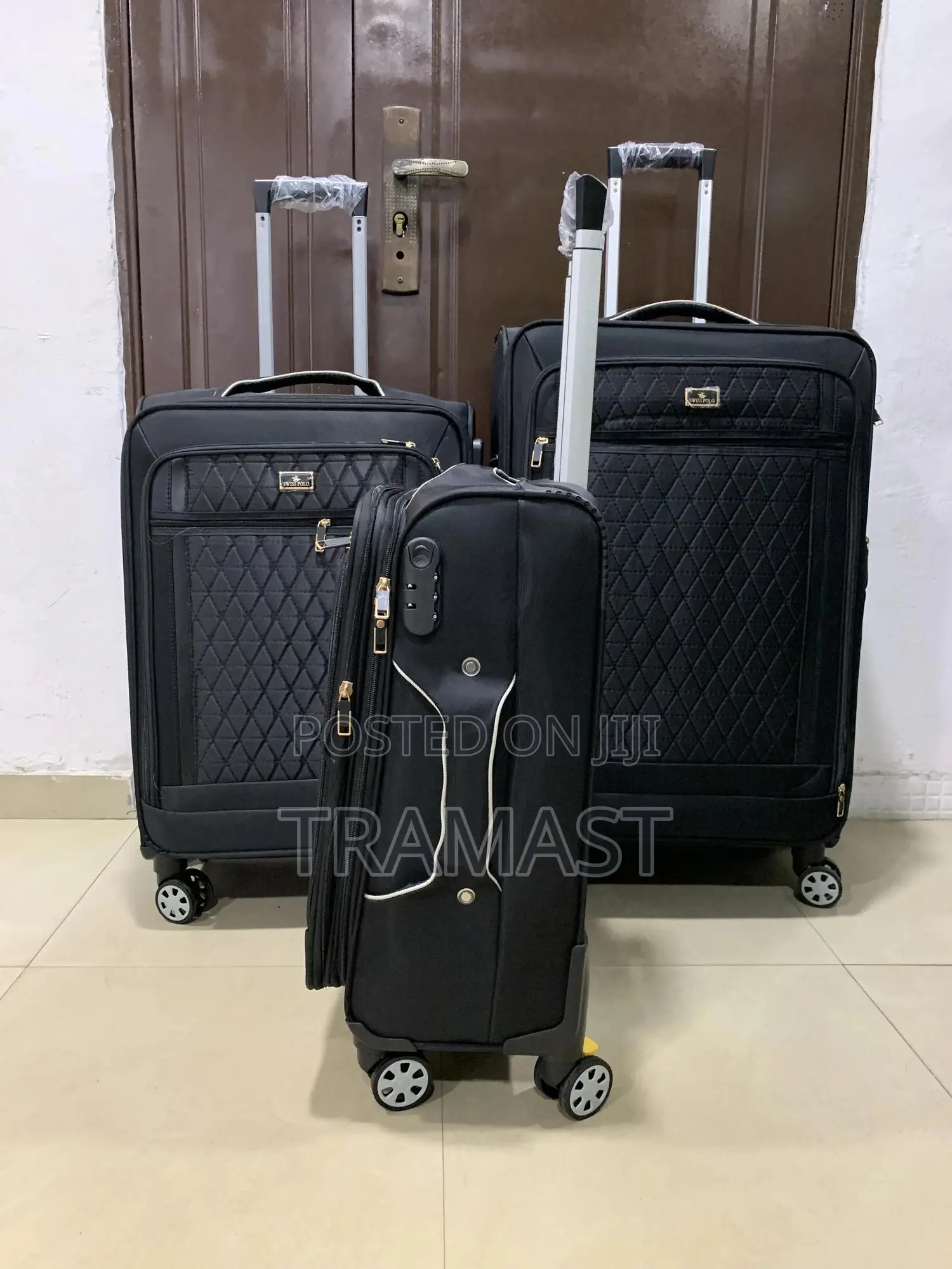Durable Swiss Polo Polyester Suitcase Set