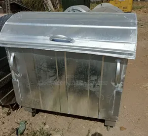 Galvanized And Checked Plates Waste Bin