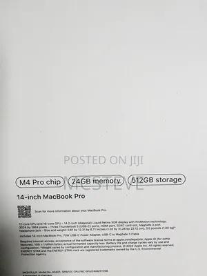 New Apple MacBook Pro 2024 M4 Pro 14-inch 24GB Apple M4 Pro SSD 512GB