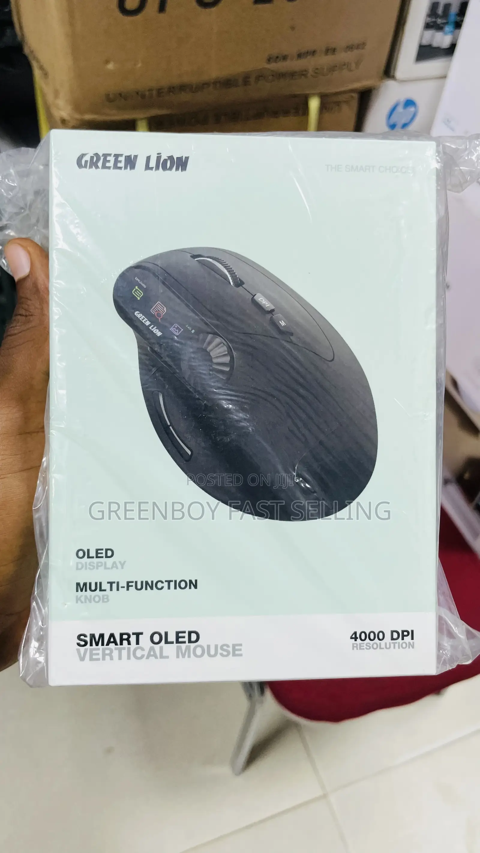 Green Lion Smart Oled Vertical Mouse