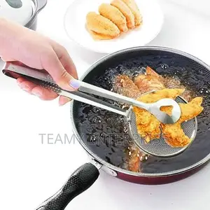 Stainless Steel Oil Frying Spoon With Strainer Filter and Picker