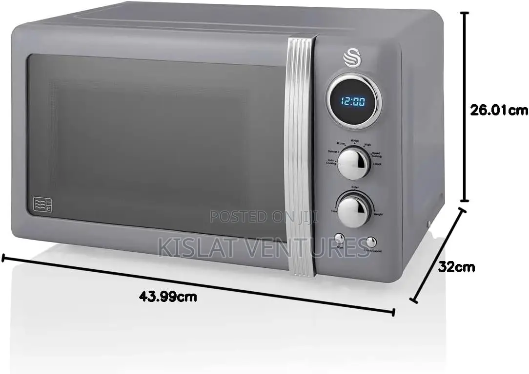 Swan Retro 20 Liter Microwave - Grey