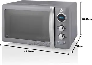 Swan Retro 20 Liter Microwave - Grey
