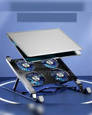 Steel Laptop Stand With 4 Cooling Fans