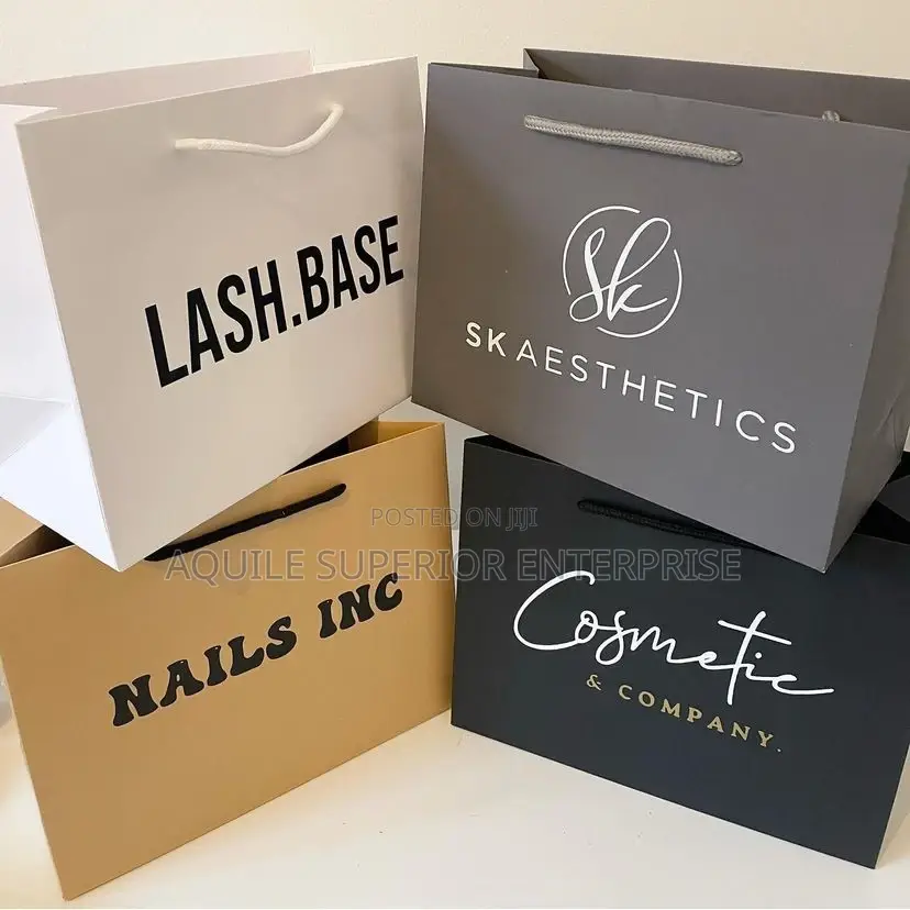 Printed Shopping Bags With Rope (A4) |200gsm| One Color Print-Medium 1