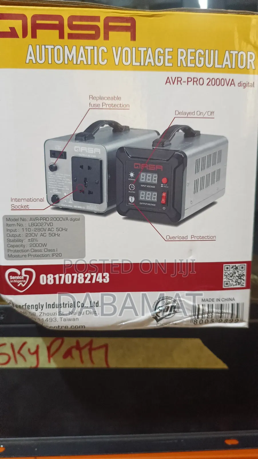 Qasa 2kva (2000w) Digital Automatic Voltage Regulator
