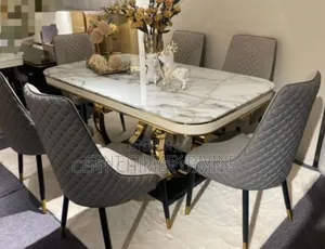 Exquisite Golden Frame 6 Seater Dinning Table