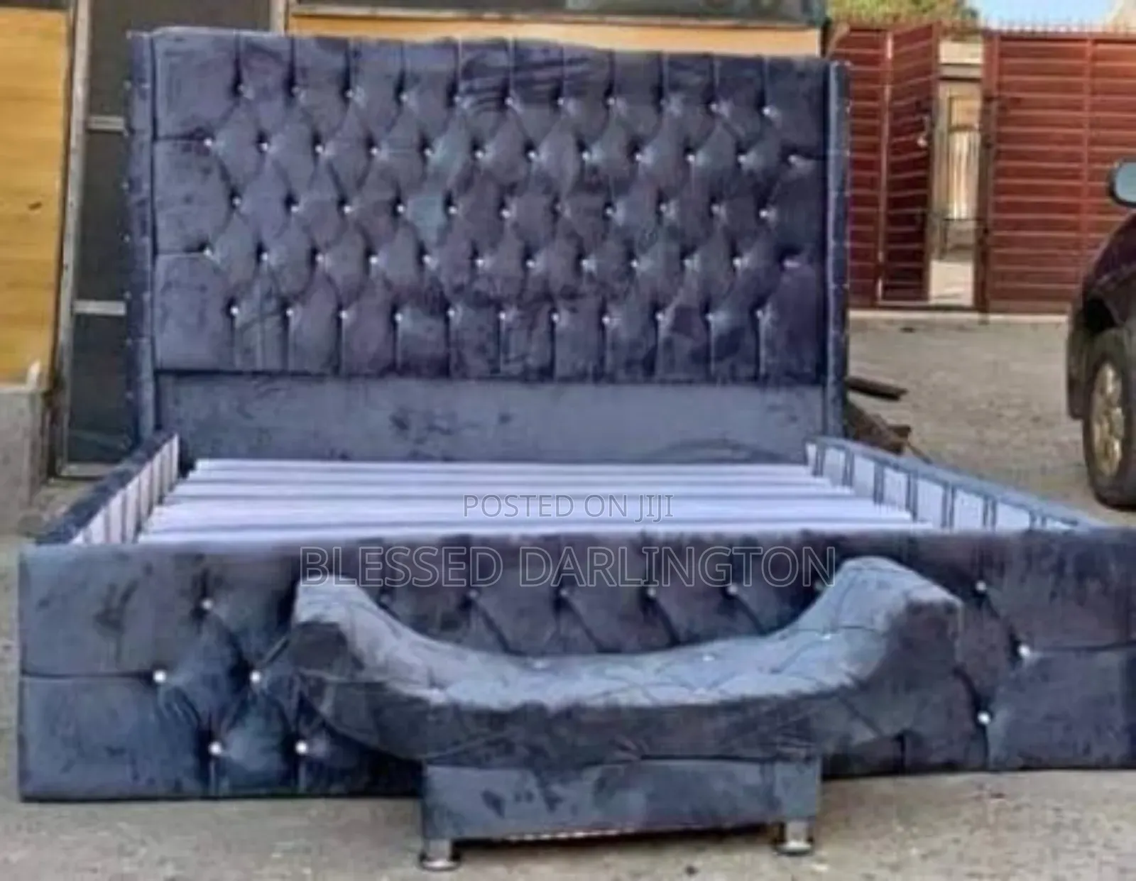 Family Size Upholstery Padded Bed Frame