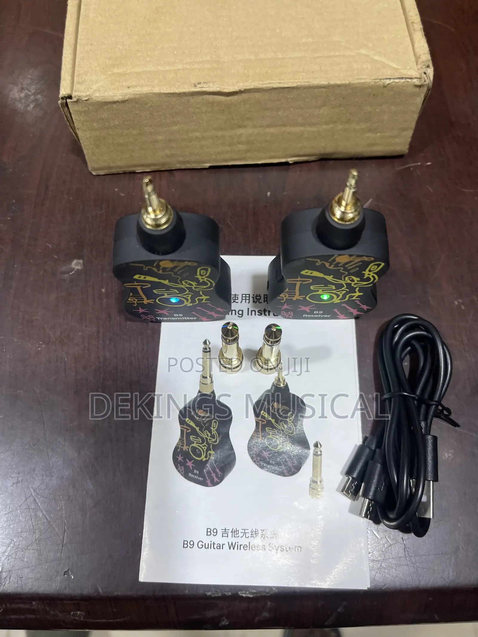 B9 Wireless Guitar Instruments Transmitter Receiver System 2.4ghz