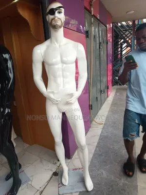 Glossy White Fibre Male Mannequin With Face