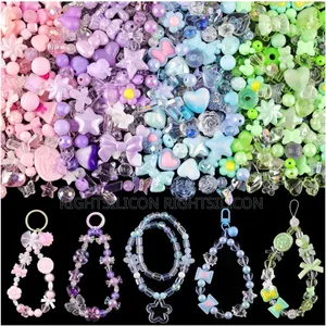 Usa Assorted 180-240pcs Acrylic Beads for Bracelet