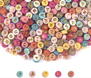 Usa 1000pcs Colourful Letter Beads For