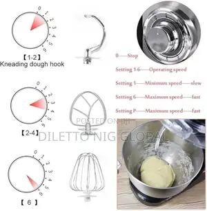 Winning Star 10l Stand Mixer, 6-Speed for Effortless Baking 2000w