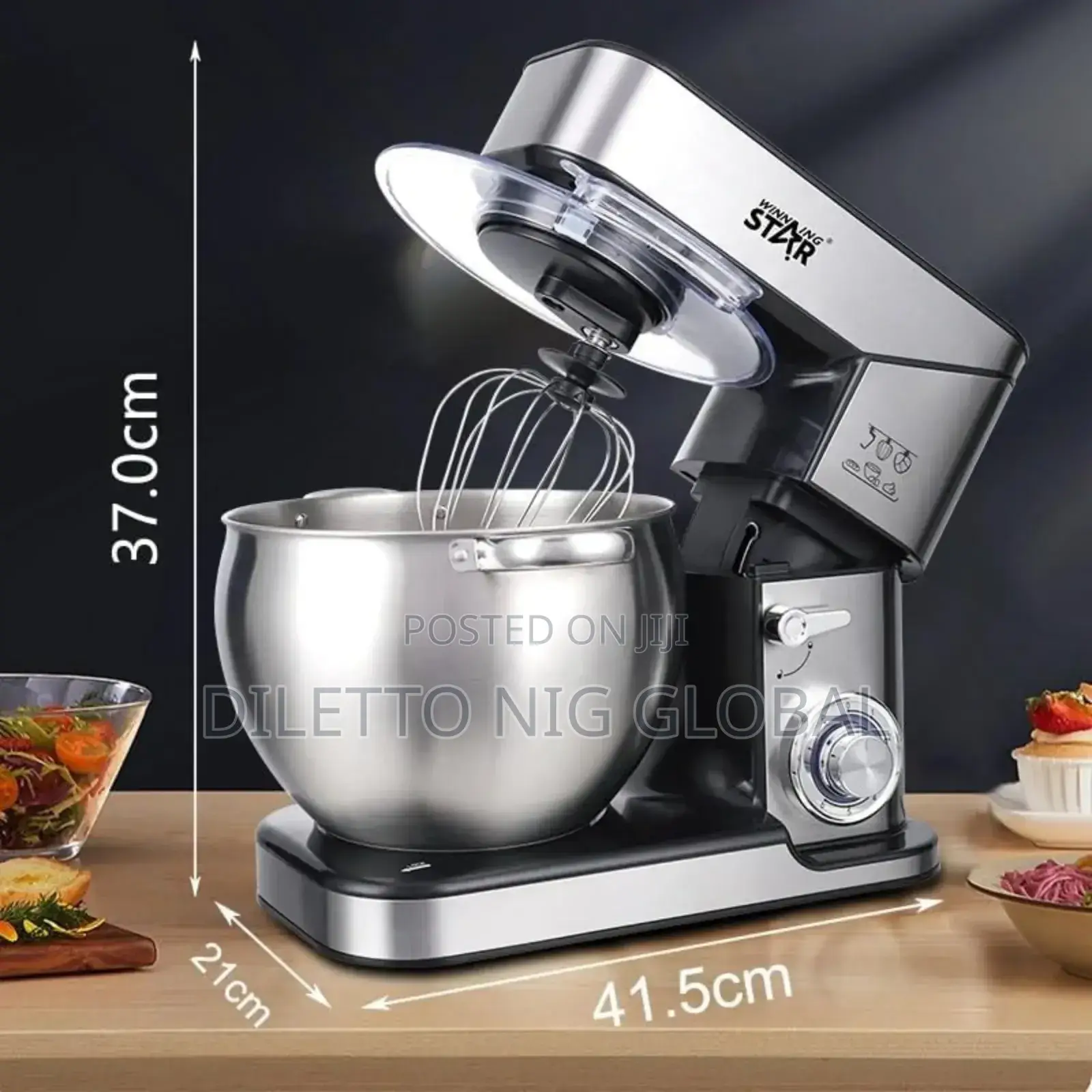 Winning Star 10l Stand Mixer, 6-Speed for Effortless Baking 2000w