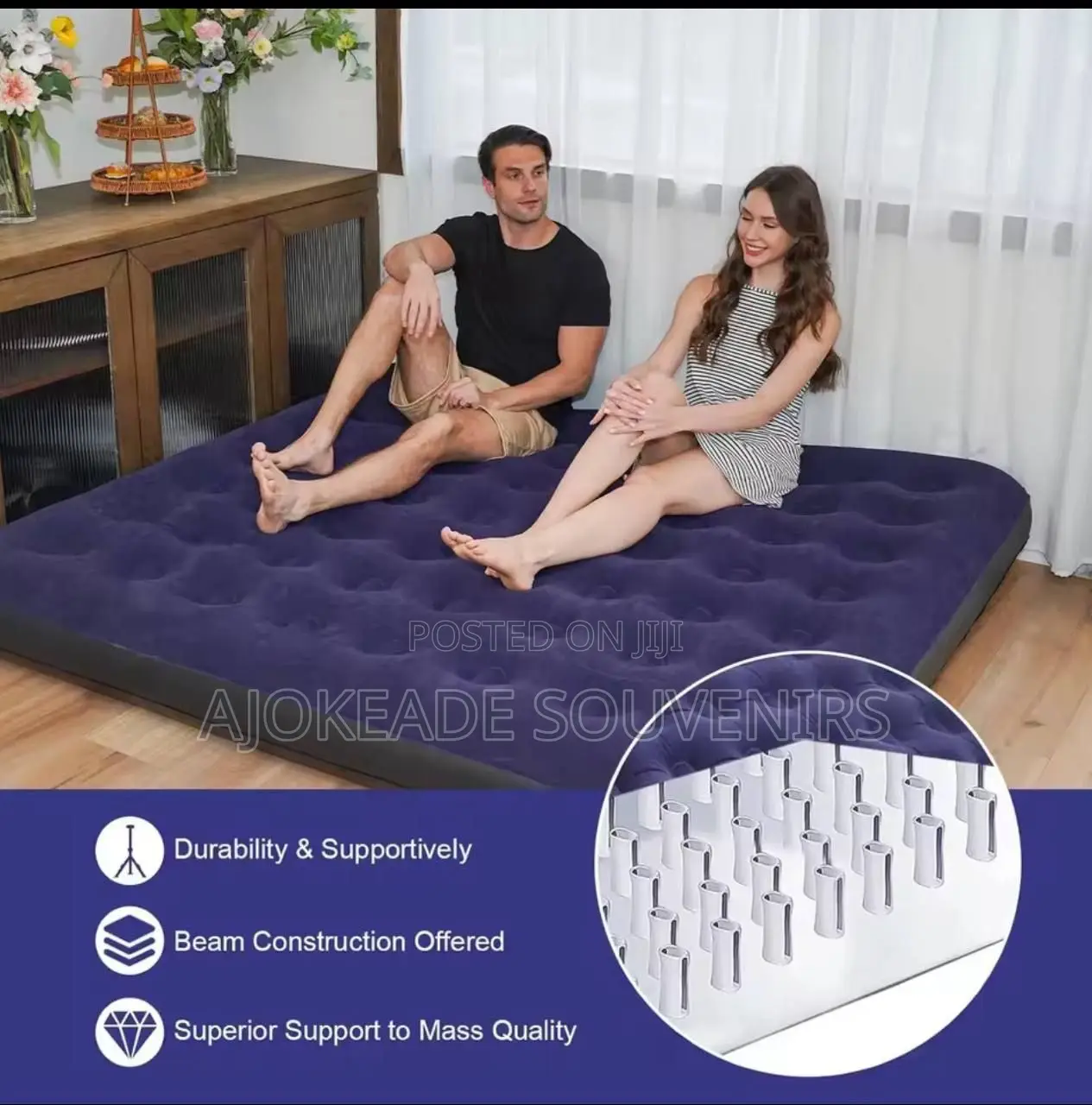 Inflatable Bed With Electric Pump