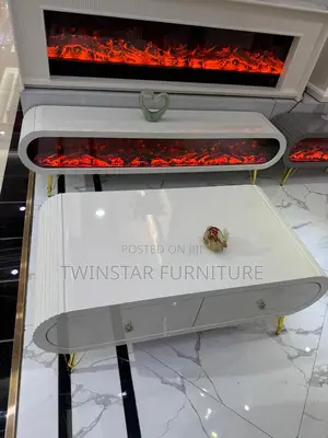 Modern Luxury Tv Stand With Fireplace Centre Table