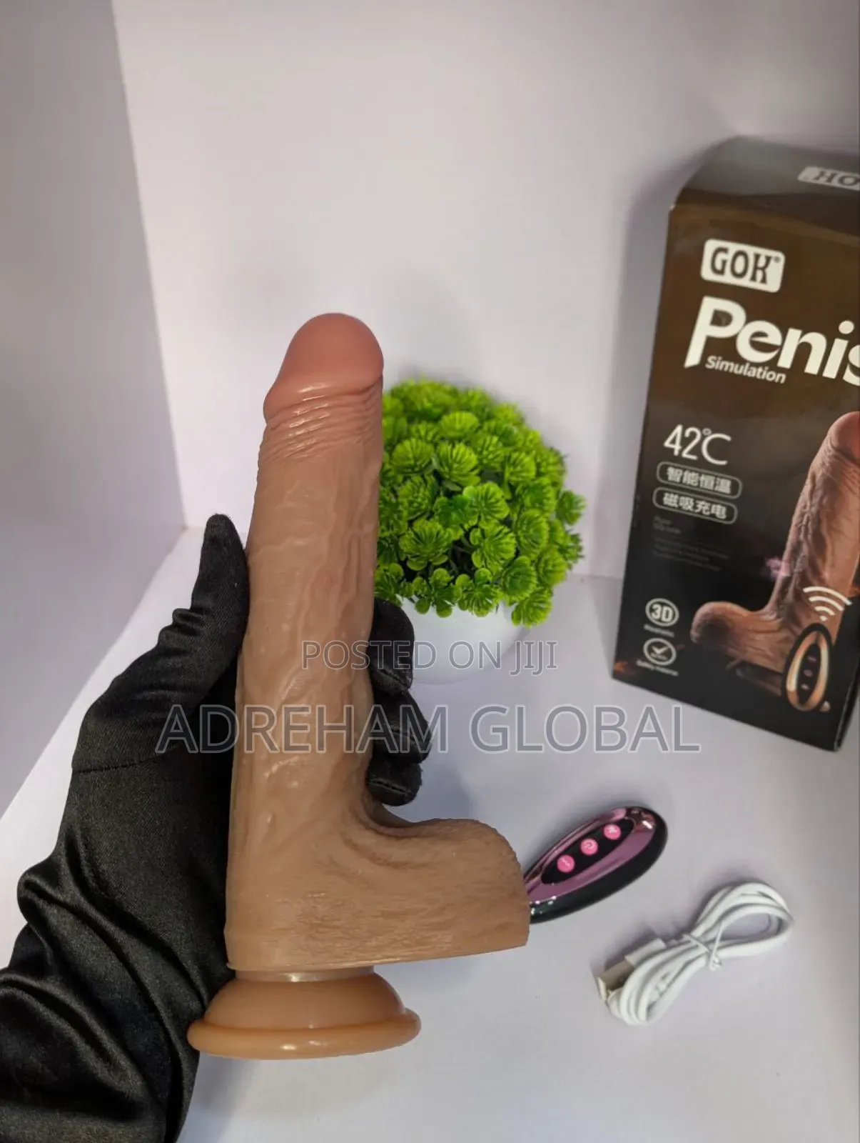 Gok Thrusting Rechargeable Penis Dildo With Remote