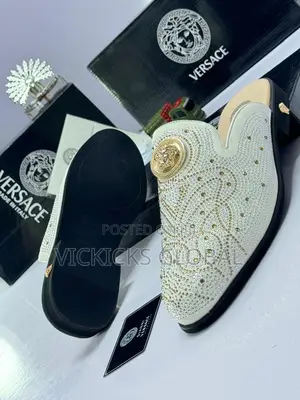 Versace White Luxury Half Shoe