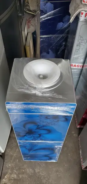 Double Door Dispenser With Fridge Blue Color