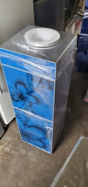 Double Door Dispenser With Fridge Blue Color