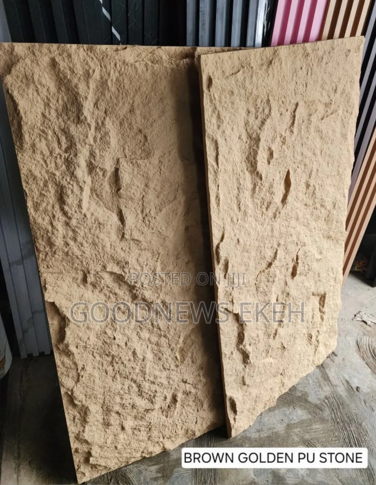Brown Gold Pu Stone Panels