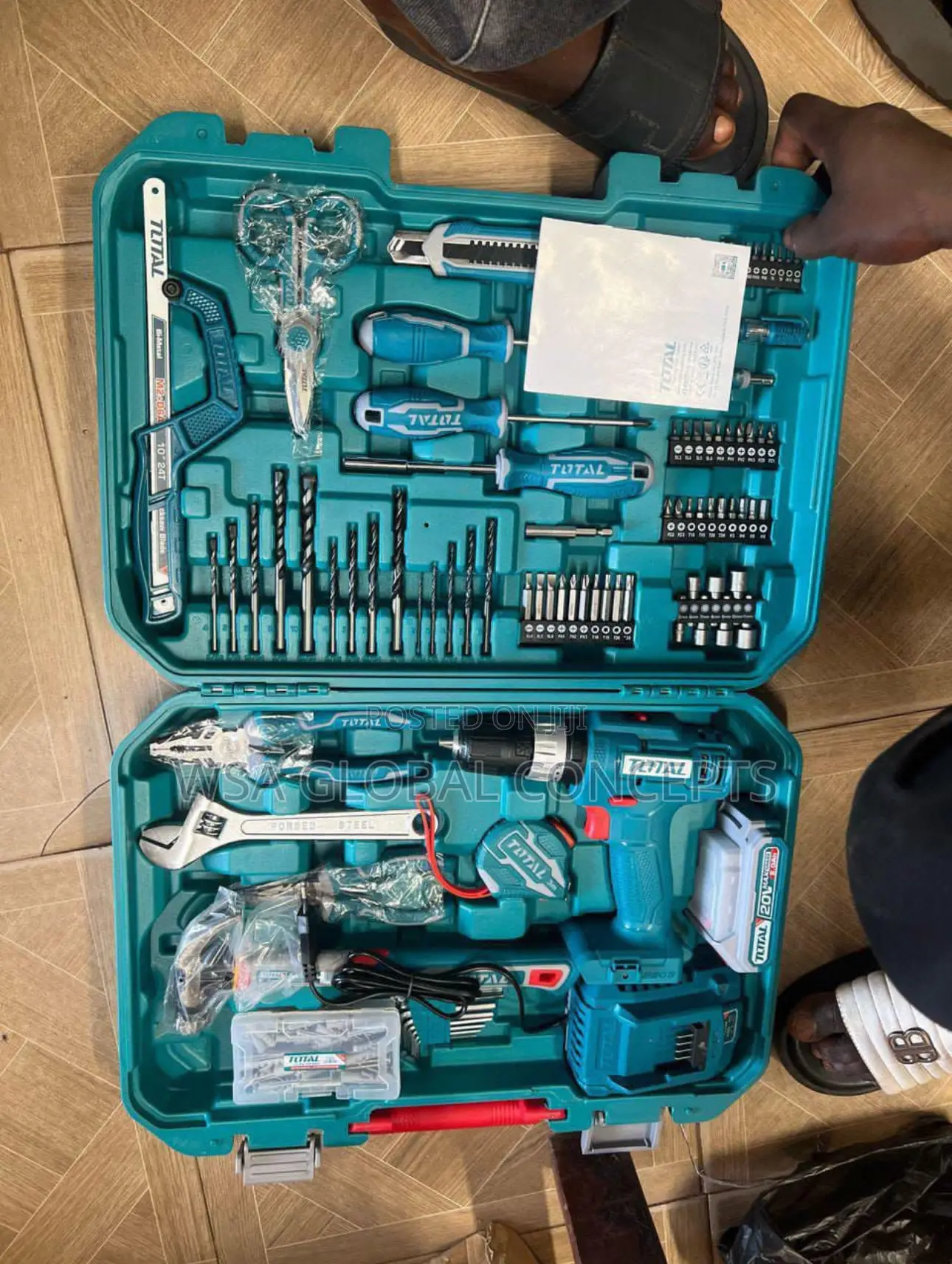 Total 20volts Complete Set Cordless Drill and Tools