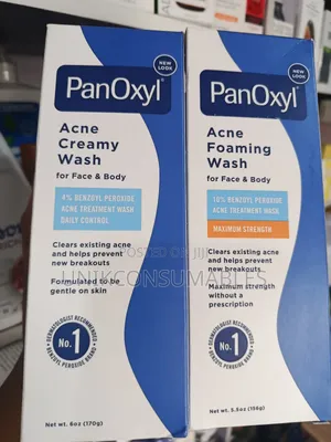 Panoxyl Acne Creamy Wash 4% 170g/  Foaming Wash 10% Face & Body 156g