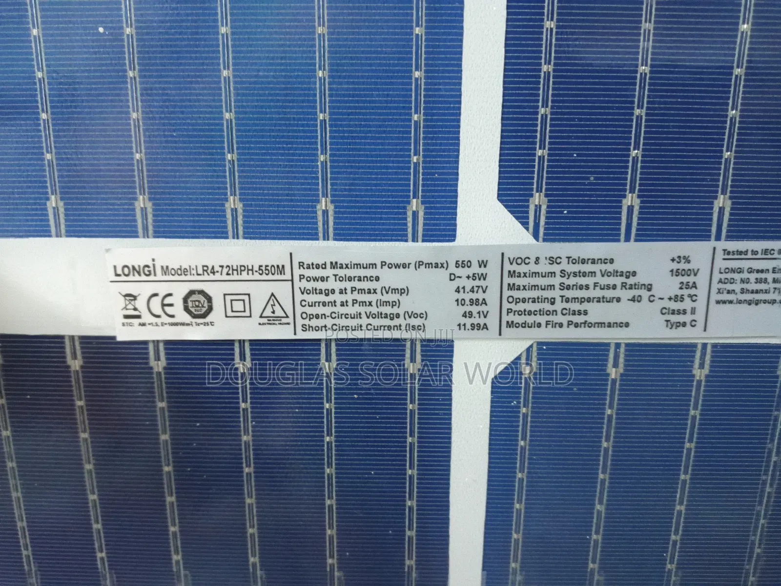 Longi Solar Panel 550w Bifical