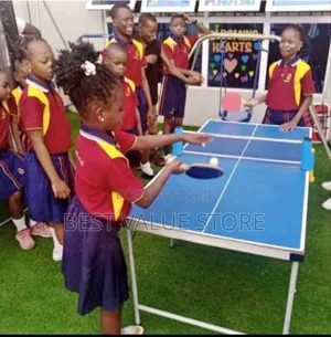 Children Play Table Tennis Board