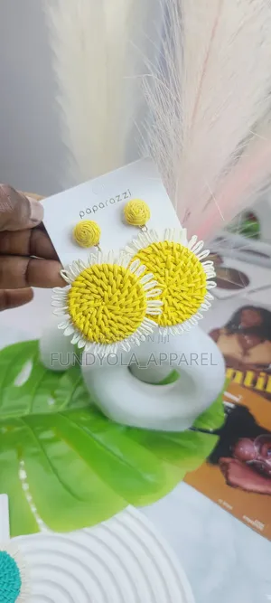 Colorful Basket Weft Beach Earrings