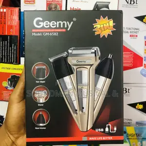 Geemy 3 in 1 Men’S Kit Rechargeable Clipper, Shaver Nose Trimmer