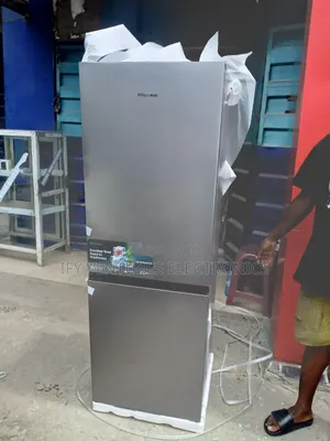 225 Liters Hisense Double Door Bottom Freezer Refrigerator, Gray Color