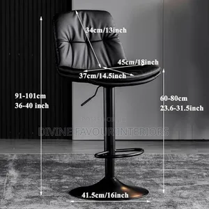 Adjustable Height Bar Stool (Black)