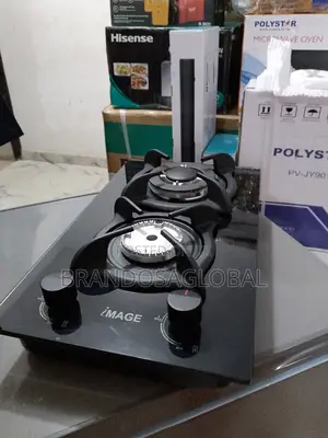 Modern Gas Hob With Stainless Steel Surface
