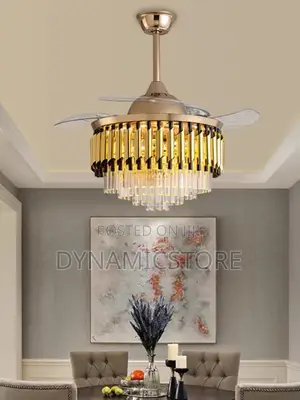 Crystal Chandelier Fan Light