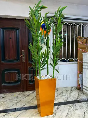 Gold Pot With Green Plant