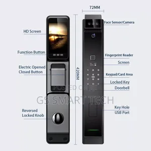 3d Face Recognition Fingerprint Door Lock Camera