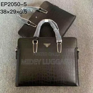 Prada Men's Leather Hand Bag