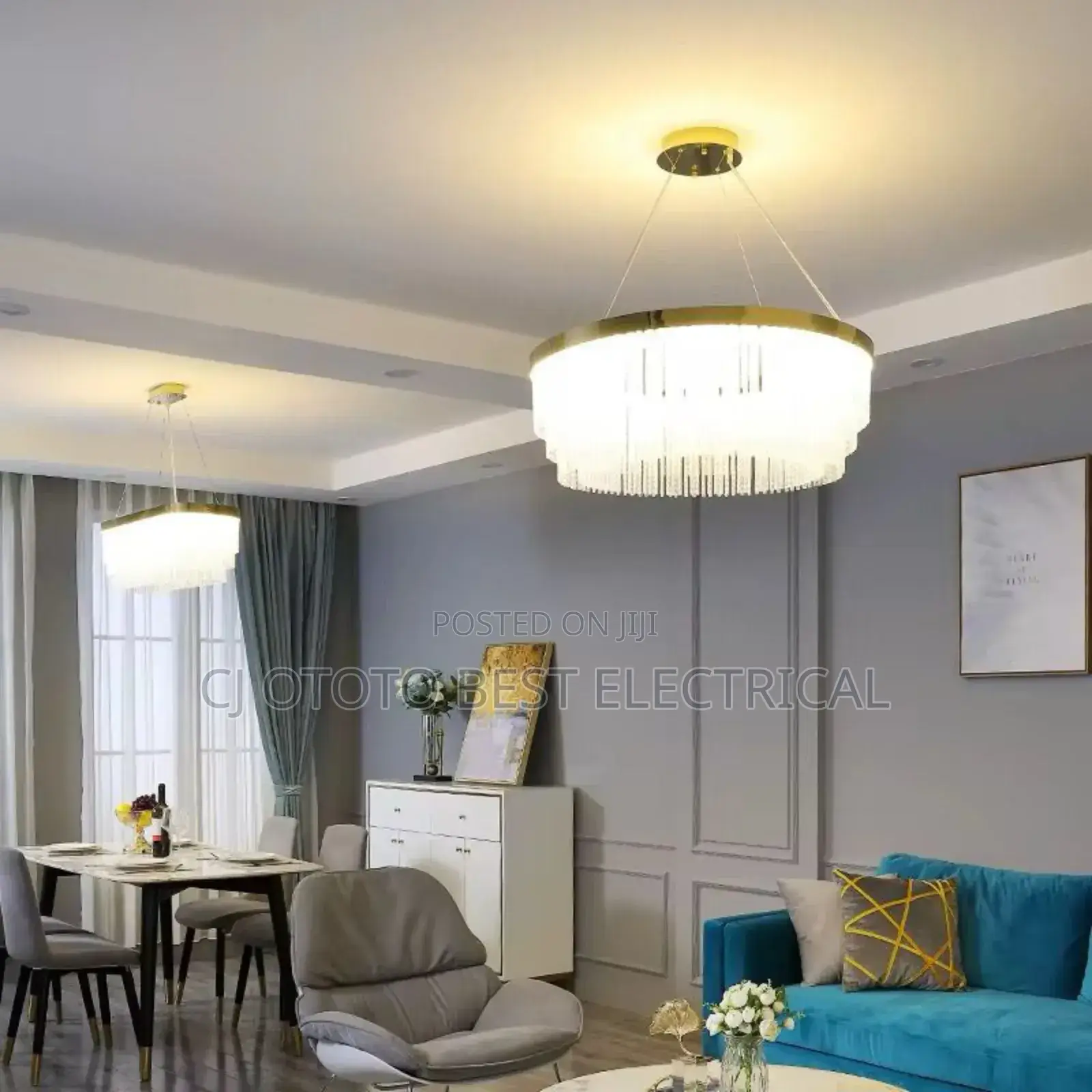 Parlor and Dining Room Crystal Chandelier Light
