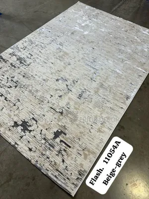 Beige and Grey Colour Soft Pile Center Rug Instanbu