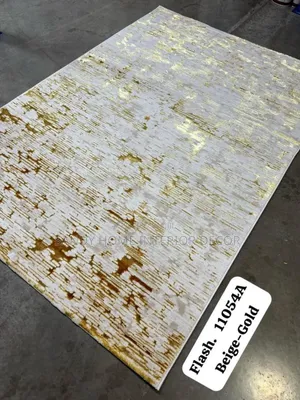 Beige and Gold Colour Instanbu Unique Quality Center Rug