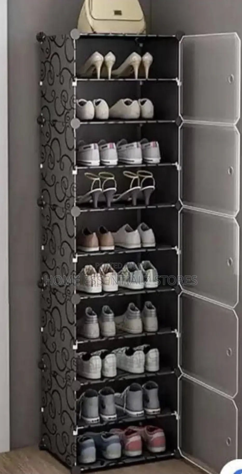 10-Tier Dustproof Modular Shoe Rack - Space Saving Shoes Organizer
