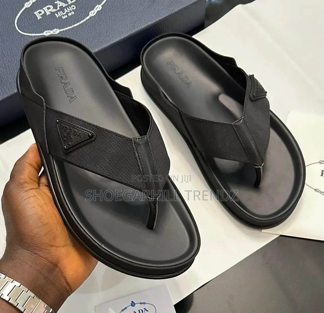 Men's Prada Scissors Palm Slippers