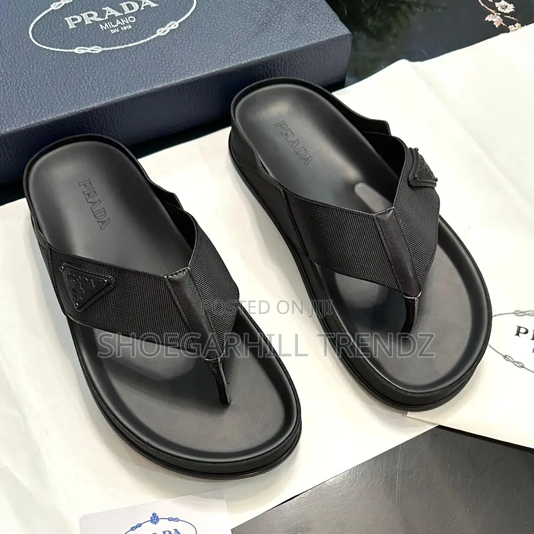 Men's Prada Scissors Palm Slippers