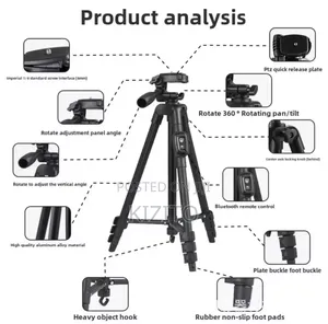 3520 Universal Phone Tripod Stand With Remote