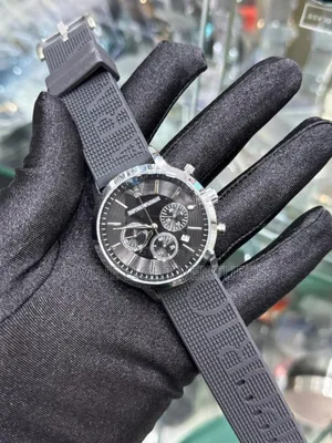 Emporio Armani Stainless Steel Head, Rubber Watch