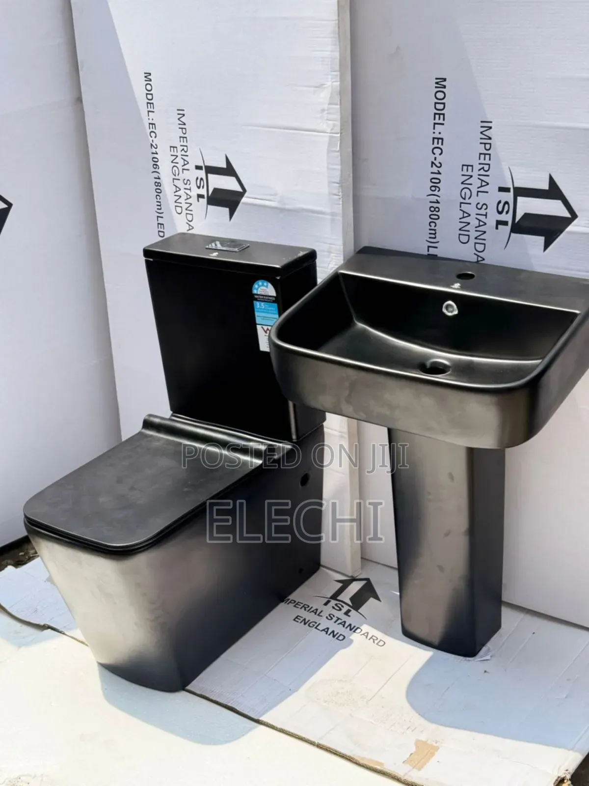 Mat Black Square Wc Complete Set